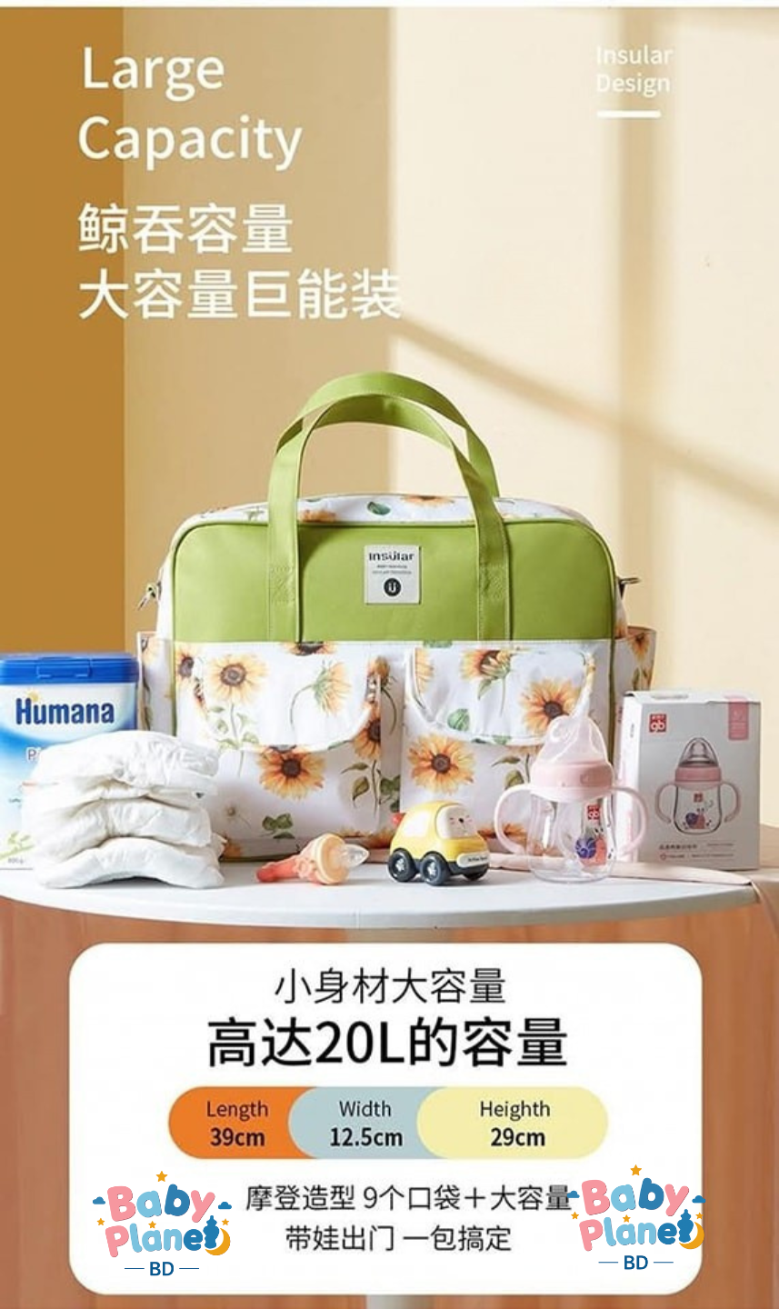 Imported Branded Multifunctional Crossbody Mommy Bag – Insular (20L